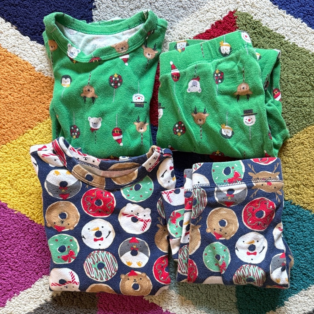 Gap Holiday Donut and Cake Pop Print Kids Pajama Set